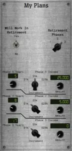 My Plans module showing retirement simulation controls