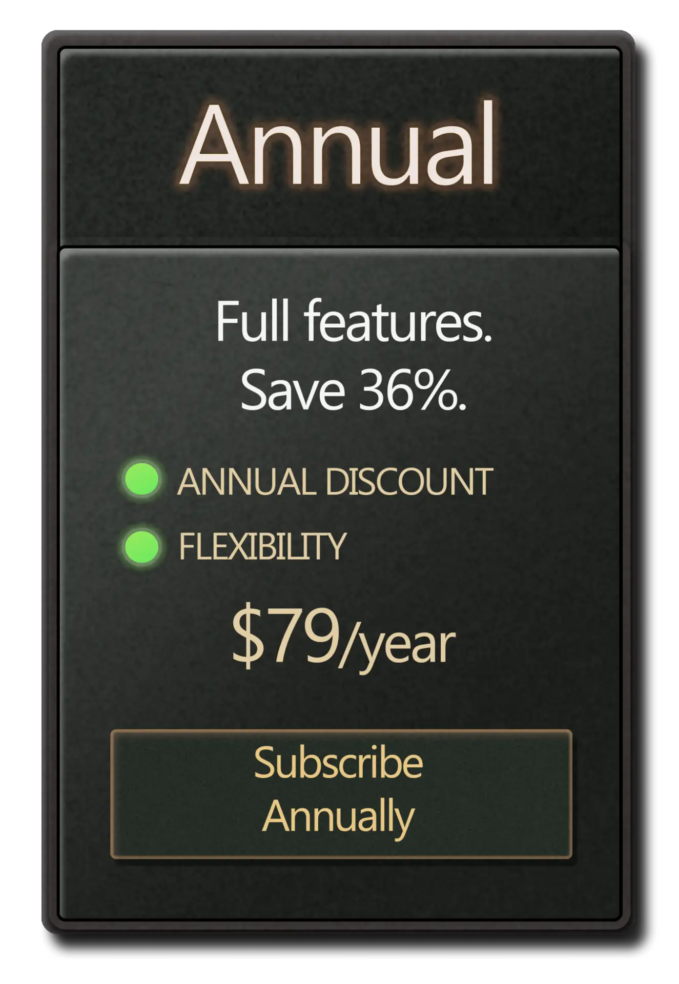 Annual subscription plan